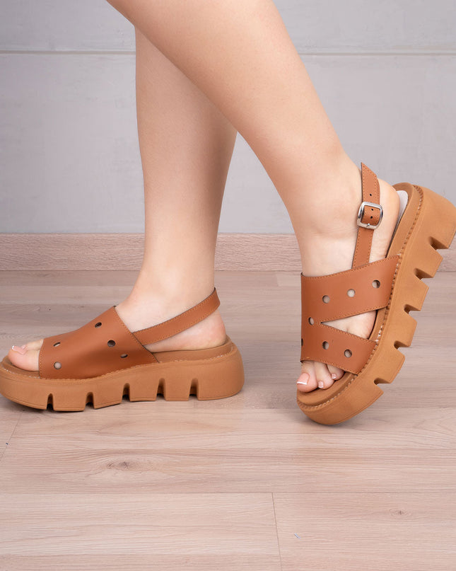 Sandalia Cartago - Camel - Tienda Nébula