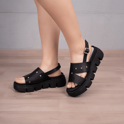 Sandalia Cartago - Negro - Tienda Nébula