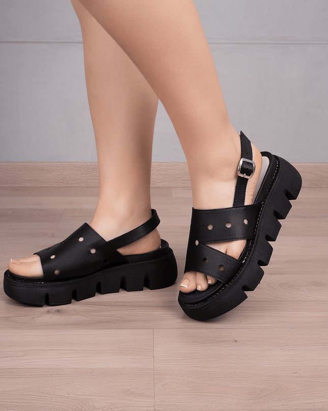 Sandalia Cartago - Negro - Tienda Nébula