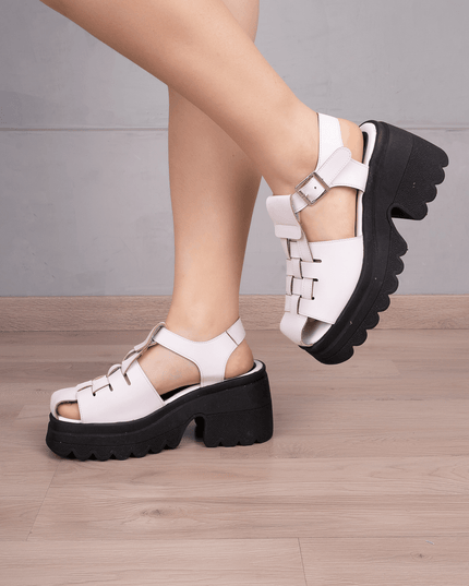 Sandalia Dakar - Blanco - Tienda Nébula