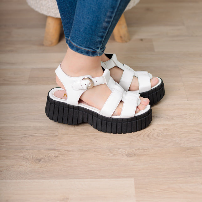 Sandalia Dovra - Blanco - Tienda Nébula