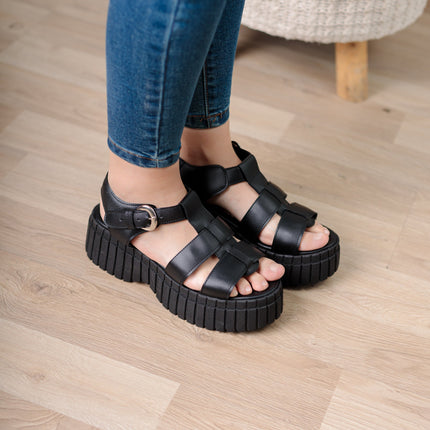Sandalia Dovra - Negro - Tienda Nébula