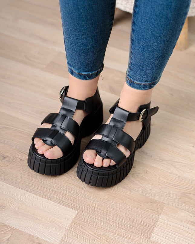 Sandalia Dovra - Negro - Tienda Nébula