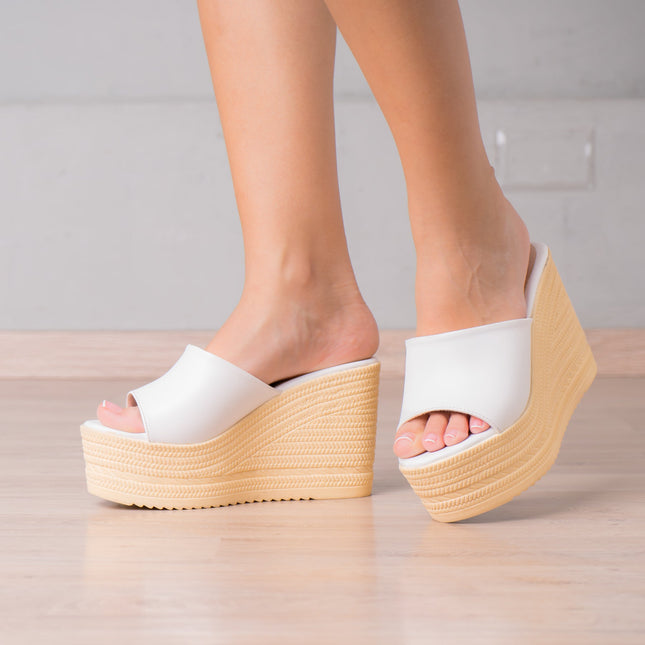 Sandalia Esmer - Blanco - Tienda Nébula