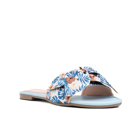 Sandalia Flor Floreado - Celeste - Tienda Nébula
