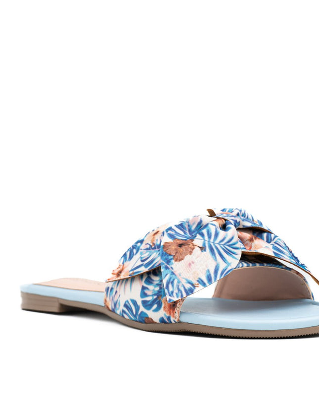 Sandalia Flor Floreado - Celeste - Tienda Nébula