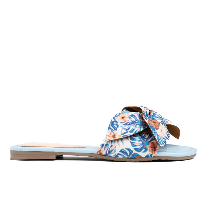 Sandalia Flor Floreado - Celeste - Tienda Nébula