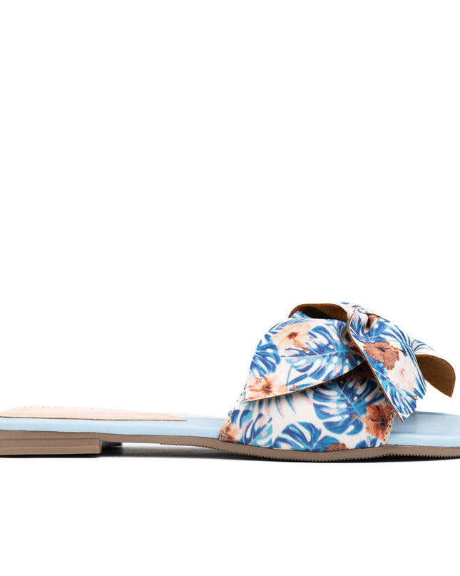 Sandalia Flor Floreado - Celeste - Tienda Nébula