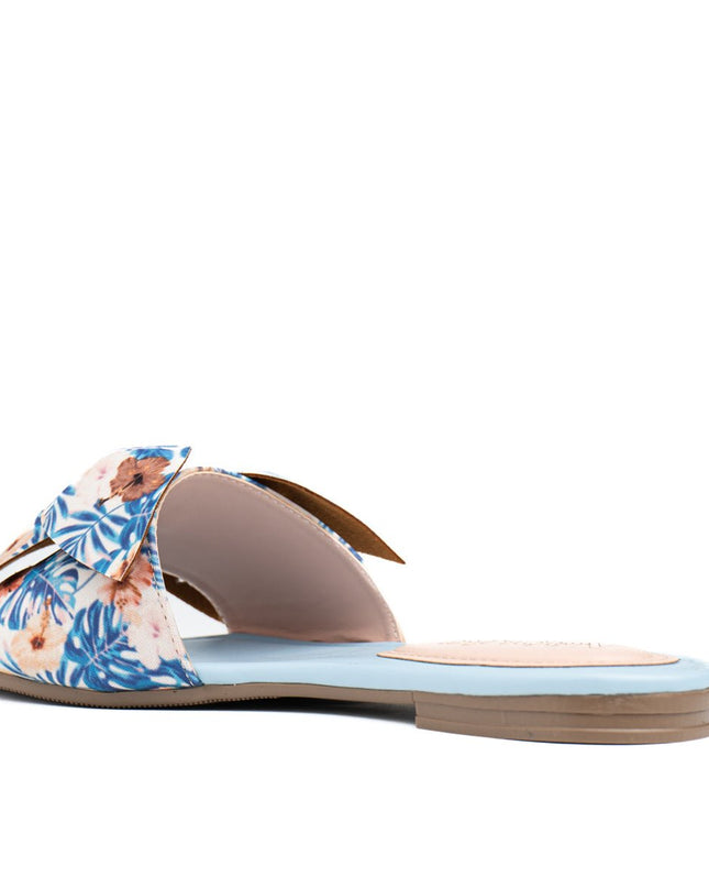 Sandalia Flor Floreado - Celeste - Tienda Nébula