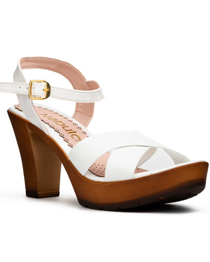 Sandalia Guivin 2.0 - Blanco Charol - Tienda Nébula