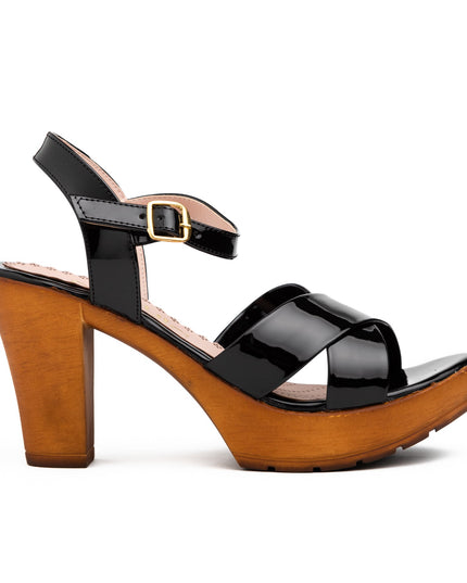 Sandalia Guivin 2.0 - Negro Charol - Tienda Nébula