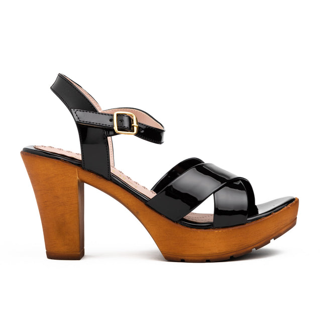 Sandalia Guivin 2.0 - Negro Charol - Tienda Nébula