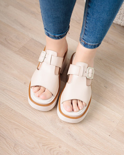 Sandalia Gustov - Beige - Tienda Nébula
