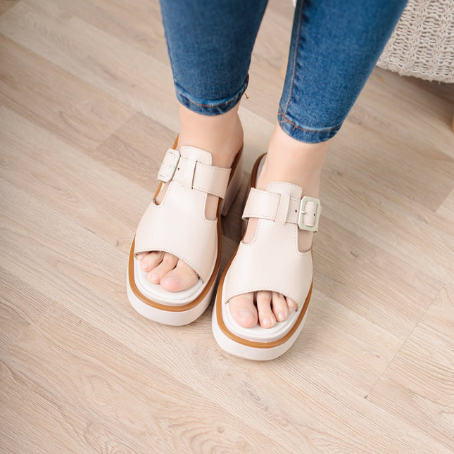 Sandalia Gustov - Beige - Tienda Nébula