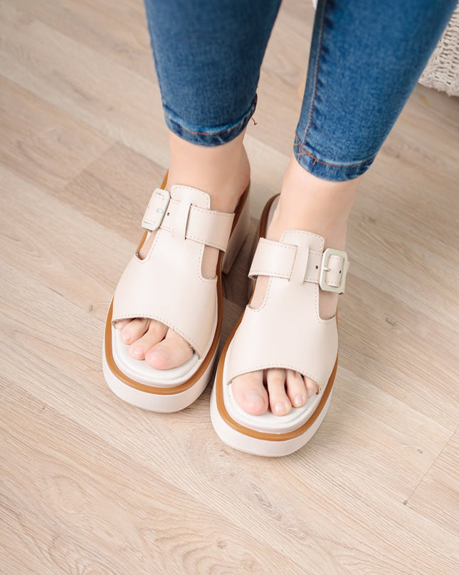 Sandalia Gustov - Beige - Tienda Nébula