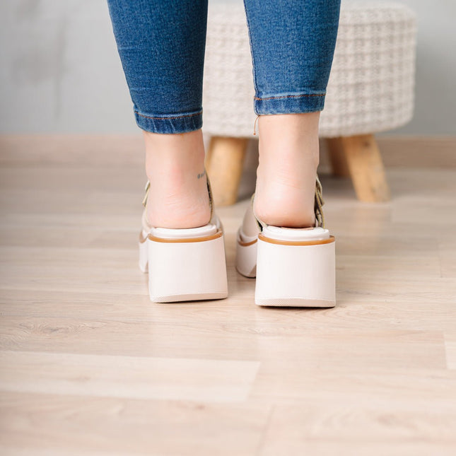 Sandalia Gustov - Beige - Tienda Nébula