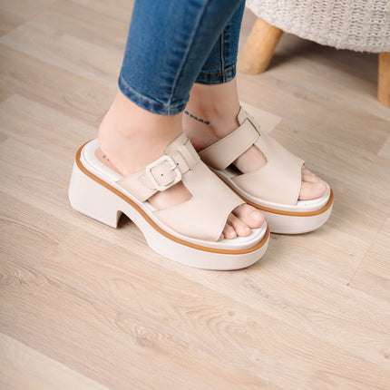 Sandalia Gustov - Beige - Tienda Nébula
