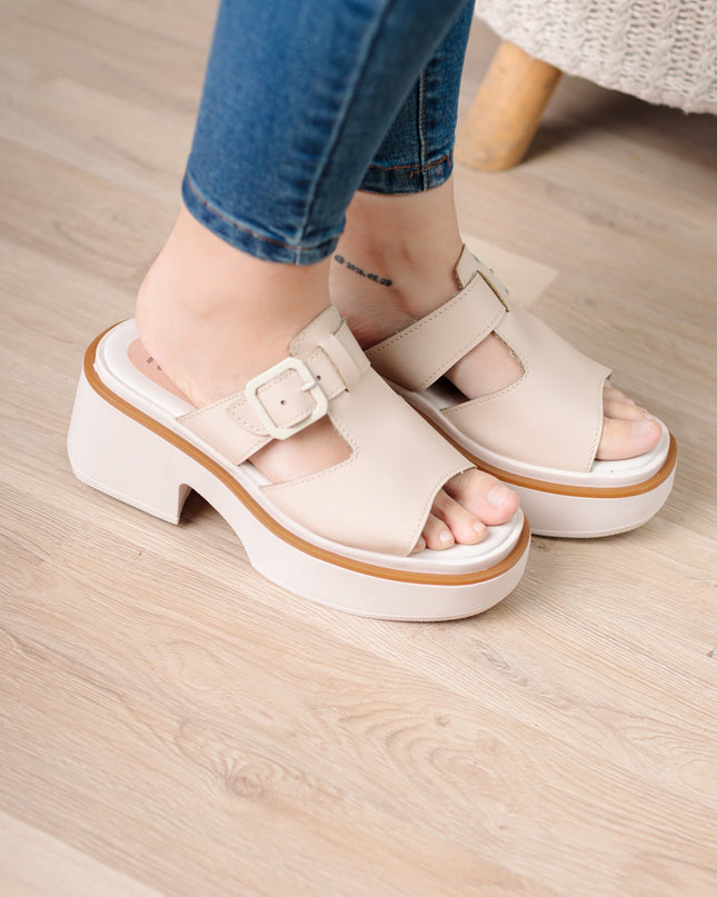 Sandalia Gustov - Beige - Tienda Nébula