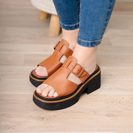 Sandalia Gustov - Camel - Tienda Nébula