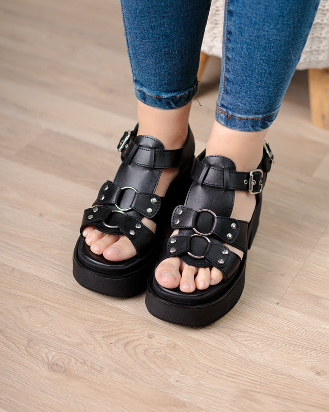Sandalia Jumil - Negro - Tienda Nébula