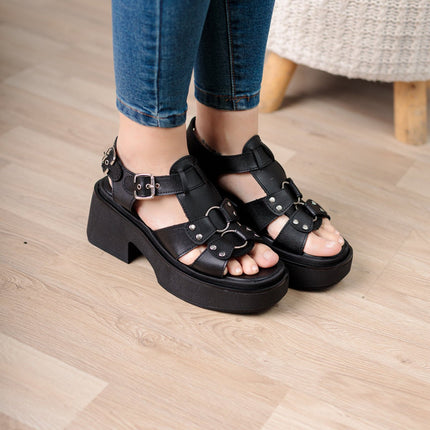 Sandalia Jumil - Negro - Tienda Nébula