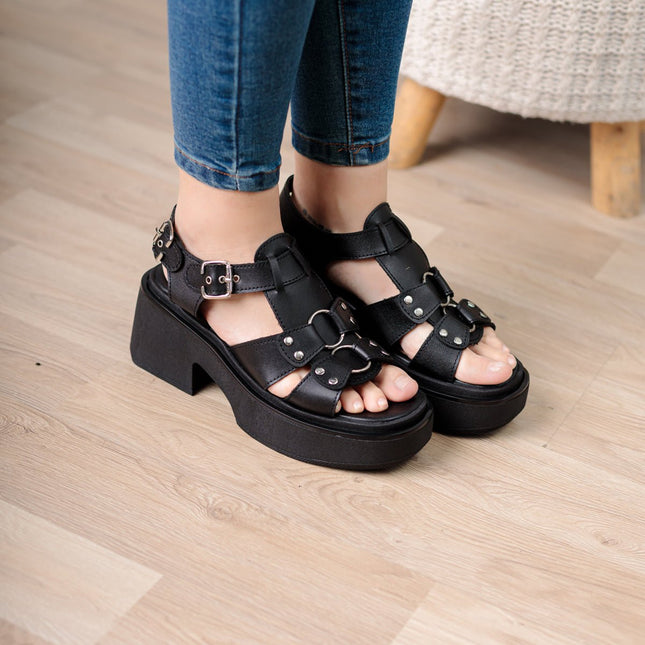 Sandalia Jumil - Negro - Tienda Nébula