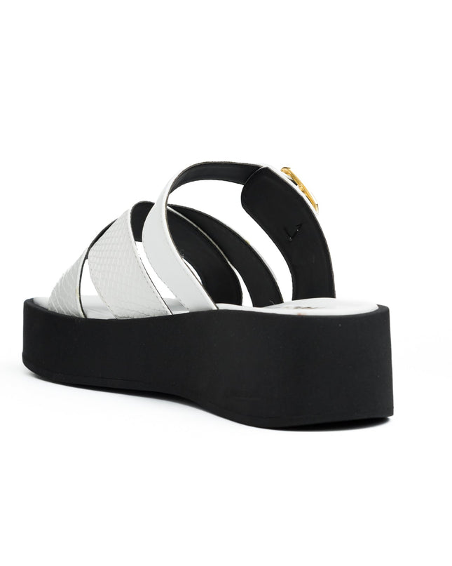 Sandalia Kaduna - Blanco Cuero - Tienda Nébula