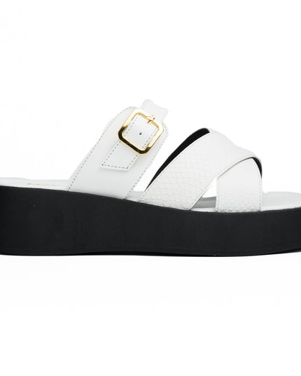 Sandalia Kaduna - Blanco Cuero - Tienda Nébula