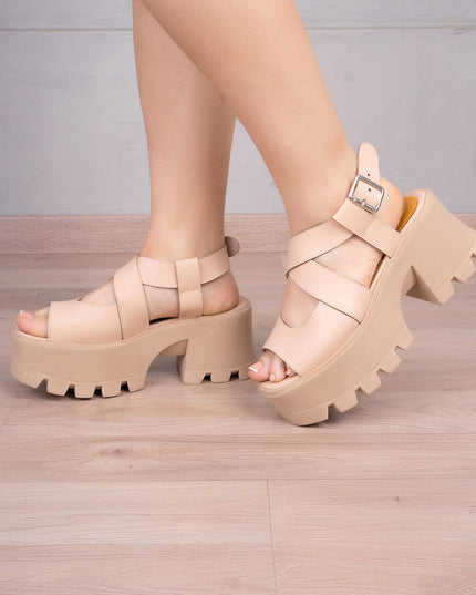 Sandalia Kampala - Nude - Tienda Nébula