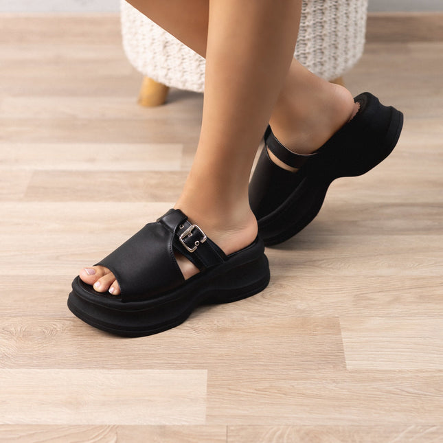 Sandalia Kveta - Negro - Tienda Nébula