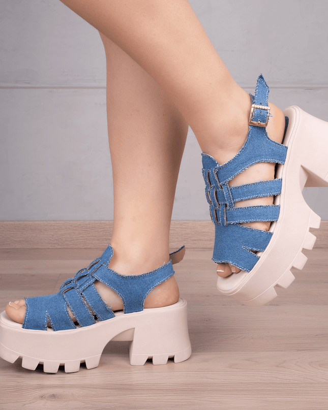 Sandalia Lusaka - Denim - Tienda Nébula