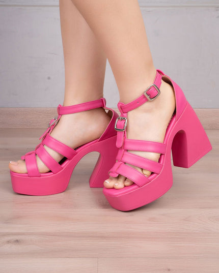 Sandalia Malabo - Fucsia - Tienda Nébula