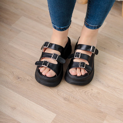 Sandalia Milusa - Negro - Tienda Nébula