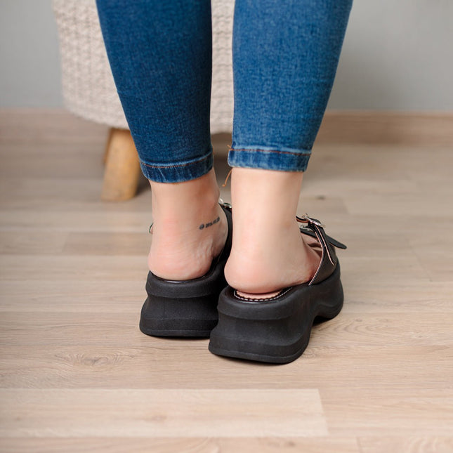 Sandalia Milusa - Negro - Tienda Nébula