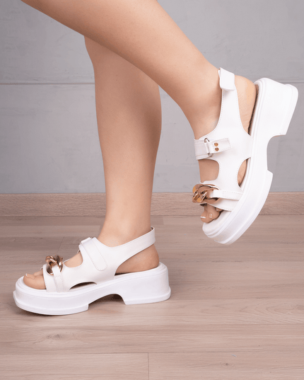 Sandalia Monrovia - Blanco - Tienda Nébula