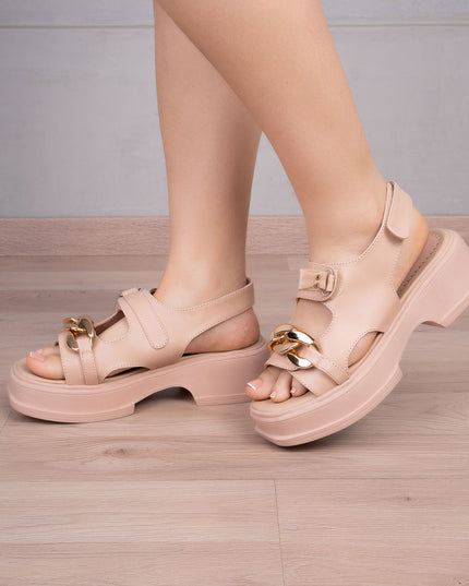 Sandalia Monrovia - Nude - Tienda Nébula