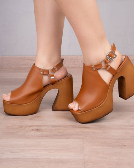 Sandalia Moroni - Camel - Tienda Nébula