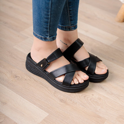 Sandalia Ornelly - Negro - Tienda Nébula