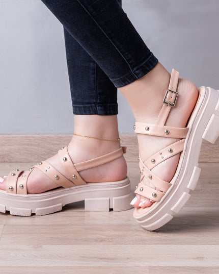 Sandalia Rafaela - Nude - Tienda Nébula