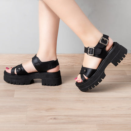 Sandalia Sena - Negro - Tienda Nébula