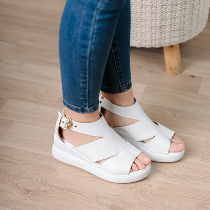 Sandalia Squilazi - Blanco - Tienda Nébula