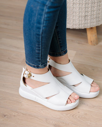 Sandalia Squilazi - Blanco - Tienda Nébula
