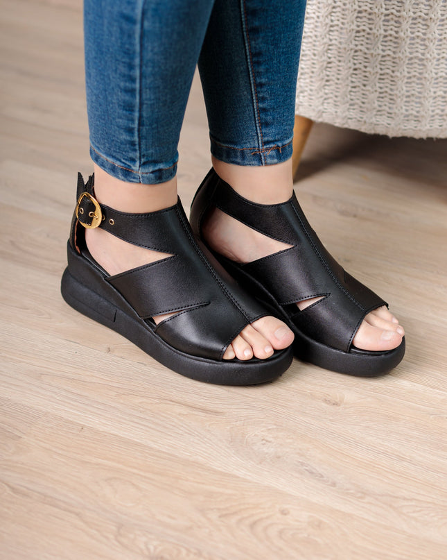 Sandalia Squilazi - Negro - Tienda Nébula