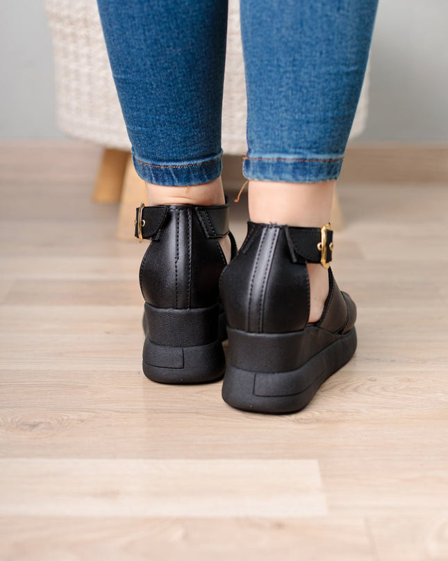 Sandalia Squilazi - Negro - Tienda Nébula