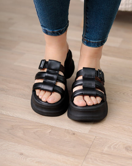 Sandalia Svetlana - Negro - Tienda Nébula