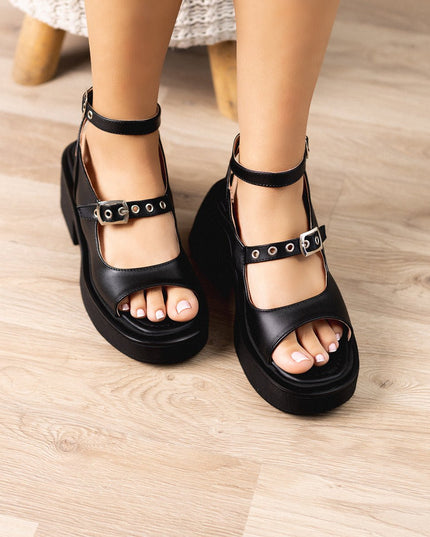 Sandalia Vasela - Negro - Tienda Nébula