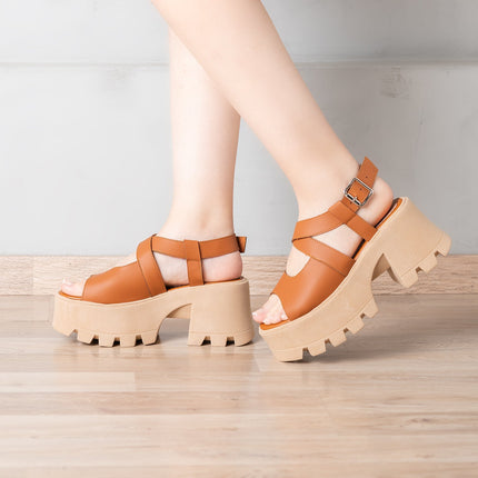 Sandalia Venus - Camel - Tienda Nébula