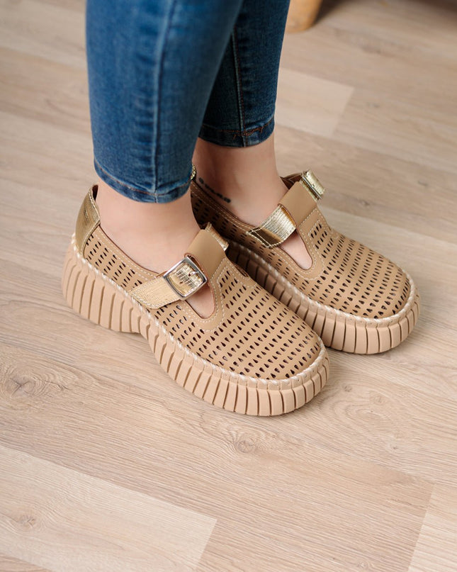 Sandalia Vesty - Camel - Tienda Nébula