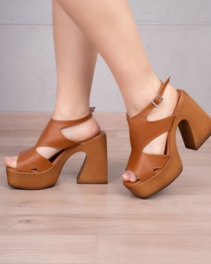 Sandalia Yamena - Camel - Tienda Nébula