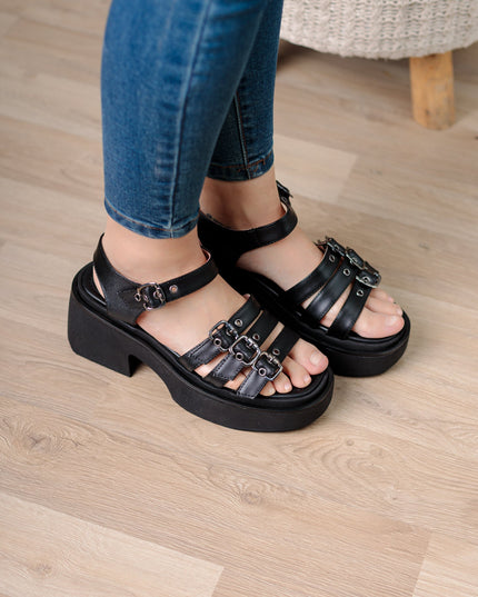 Sandalia Zlata - Negro - Tienda Nébula
